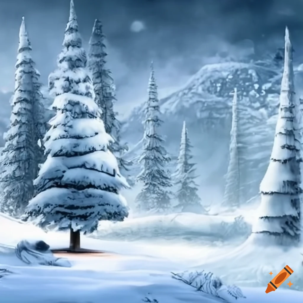 winter woodland scene
