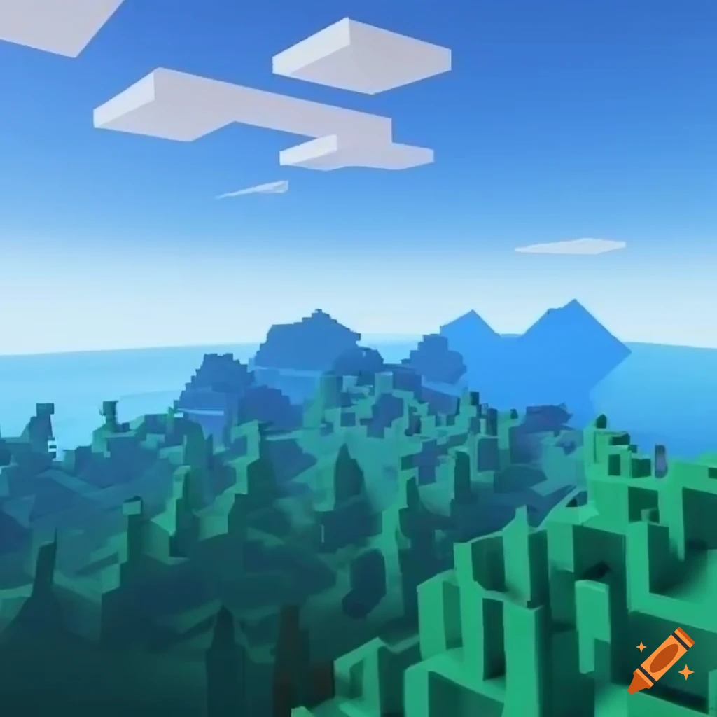 Low Poly Minecraft Landscape On Craiyon