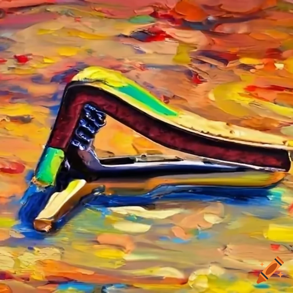 broken guitar capo on a table