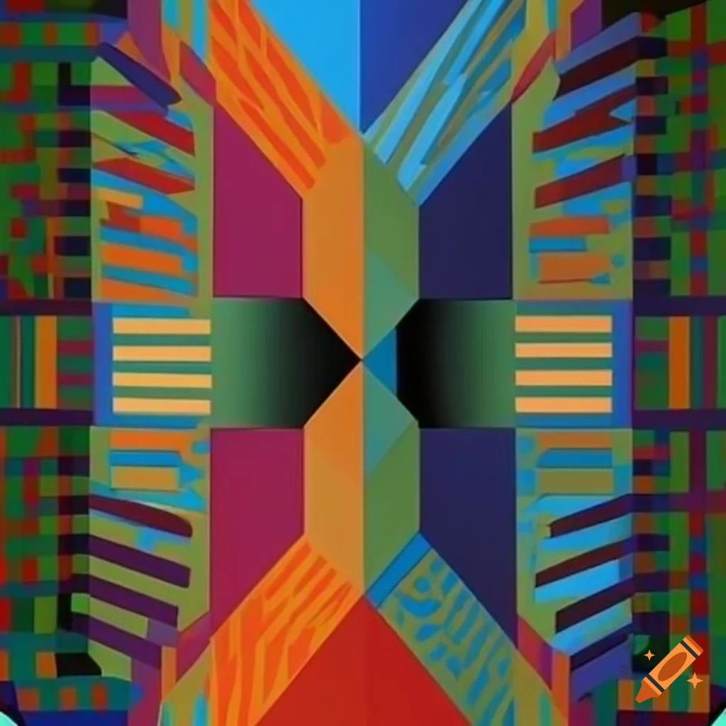 geometric surrealistic artwork by Victor Vasarely