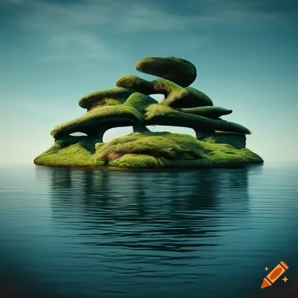 Zen flying stones water background on Craiyon