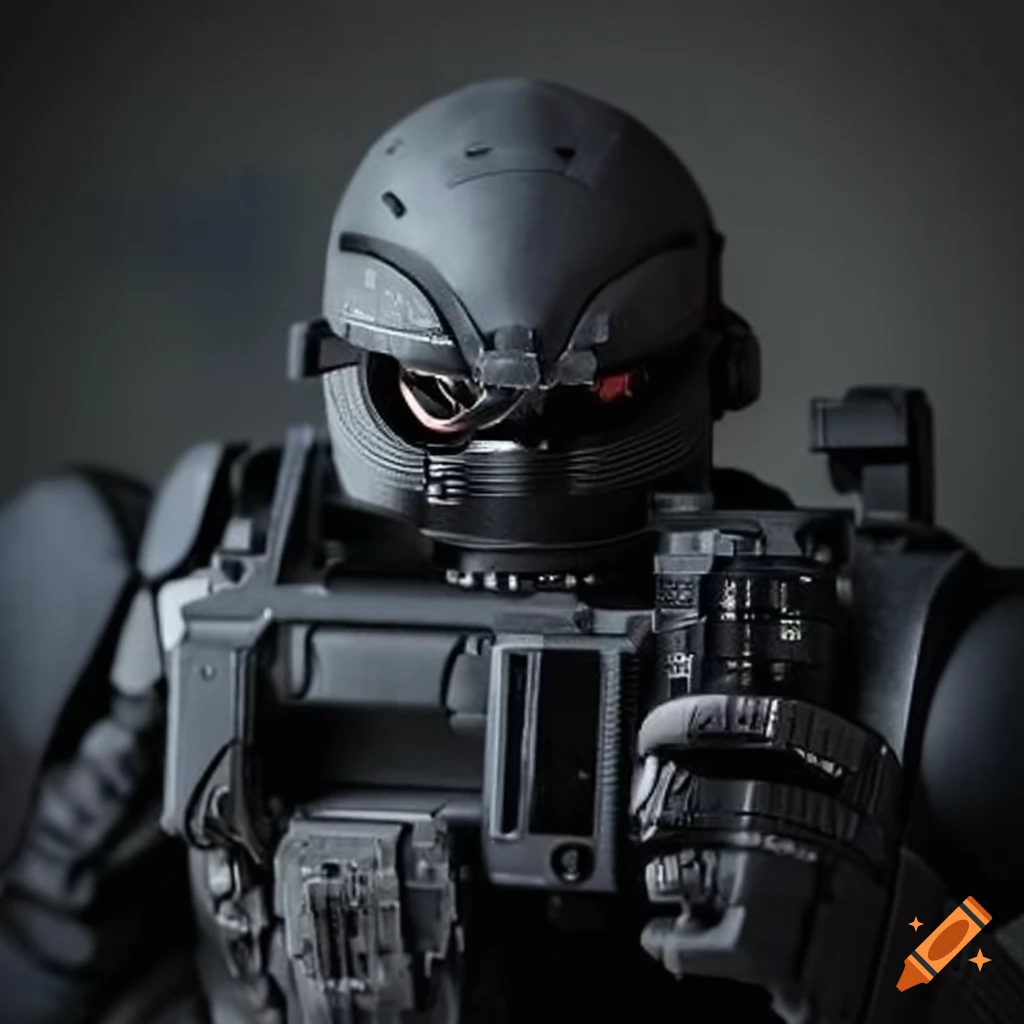 image of a Black Spiders PMC Fighter with weapon