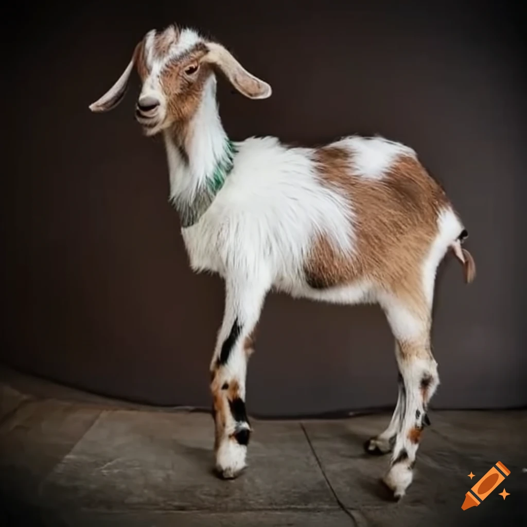 Nubian goat with Embden goose features