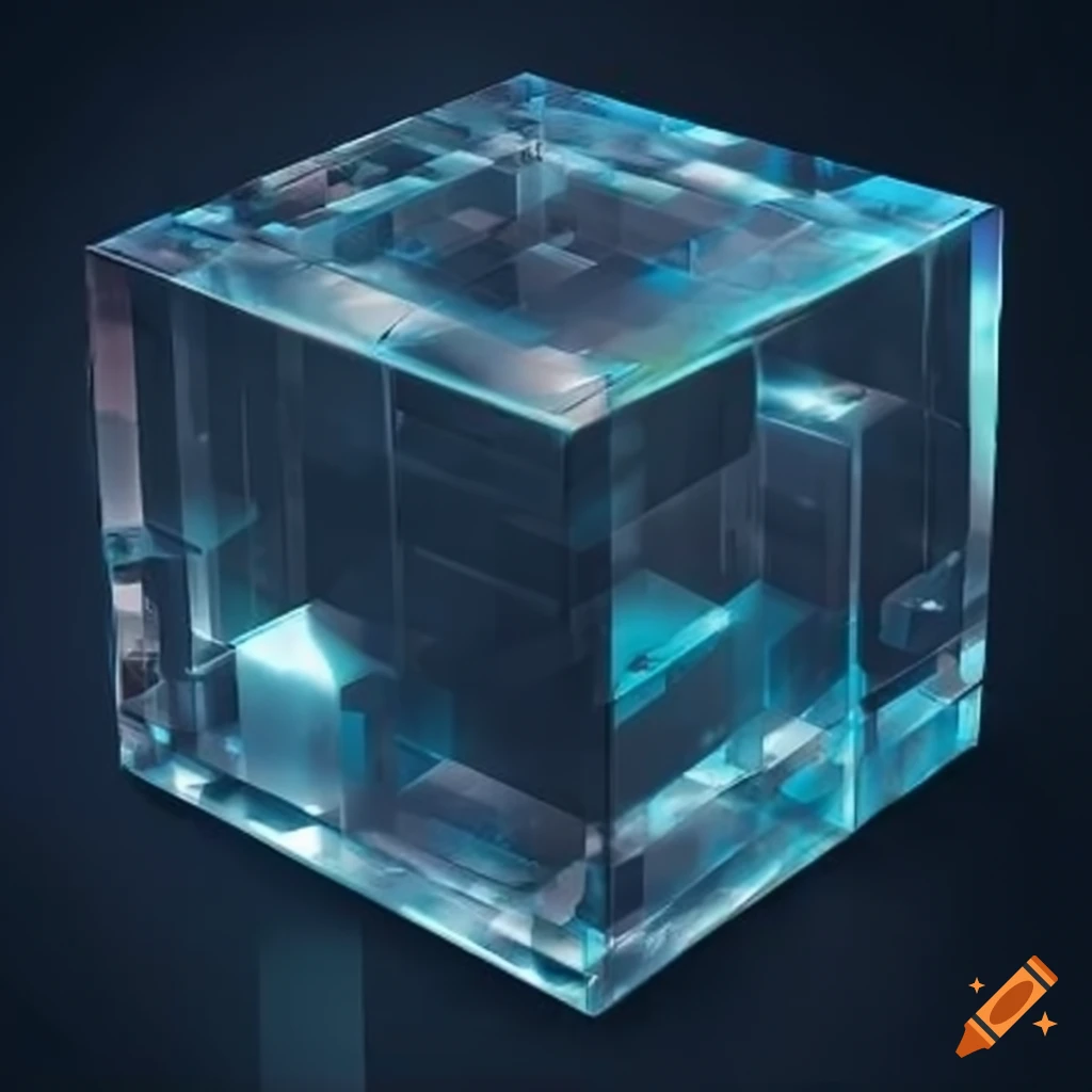 transparent high tech cube