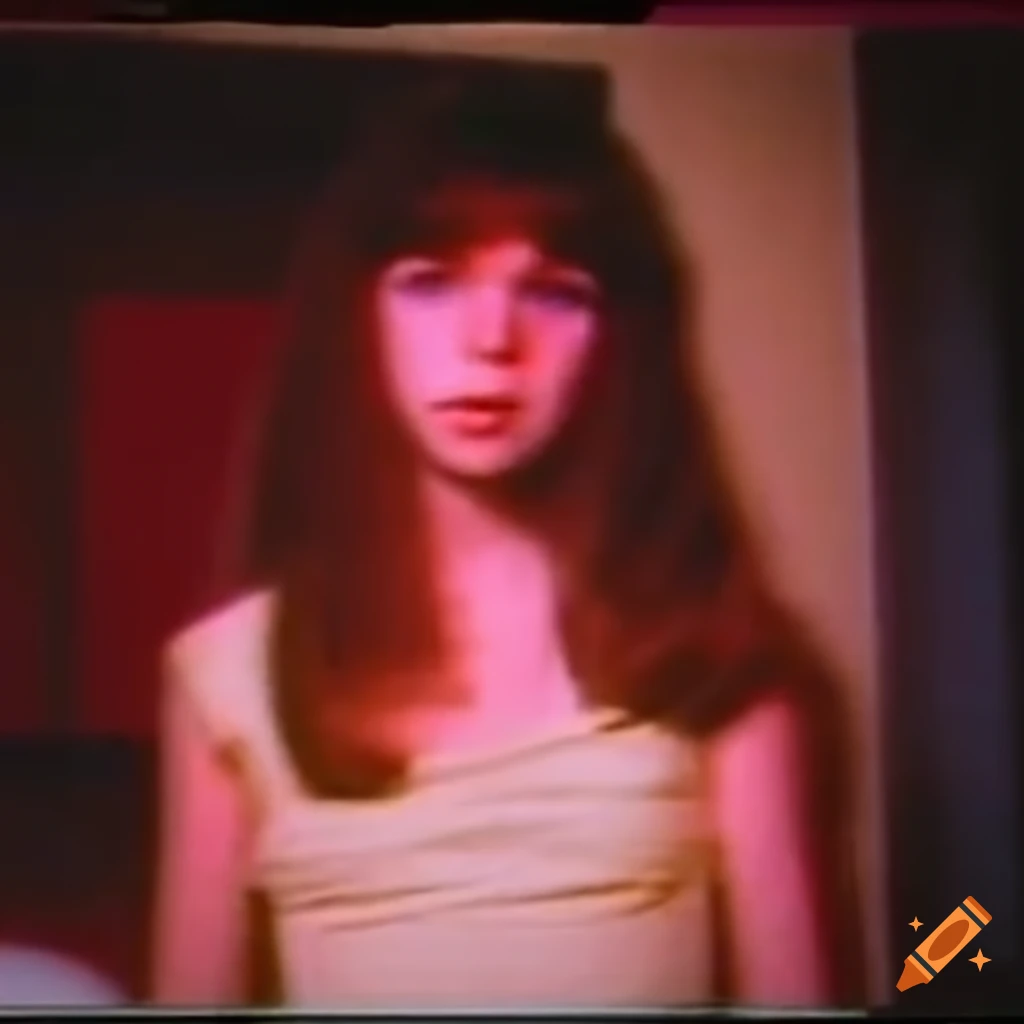 Vintage footage of a 70s teen girl
