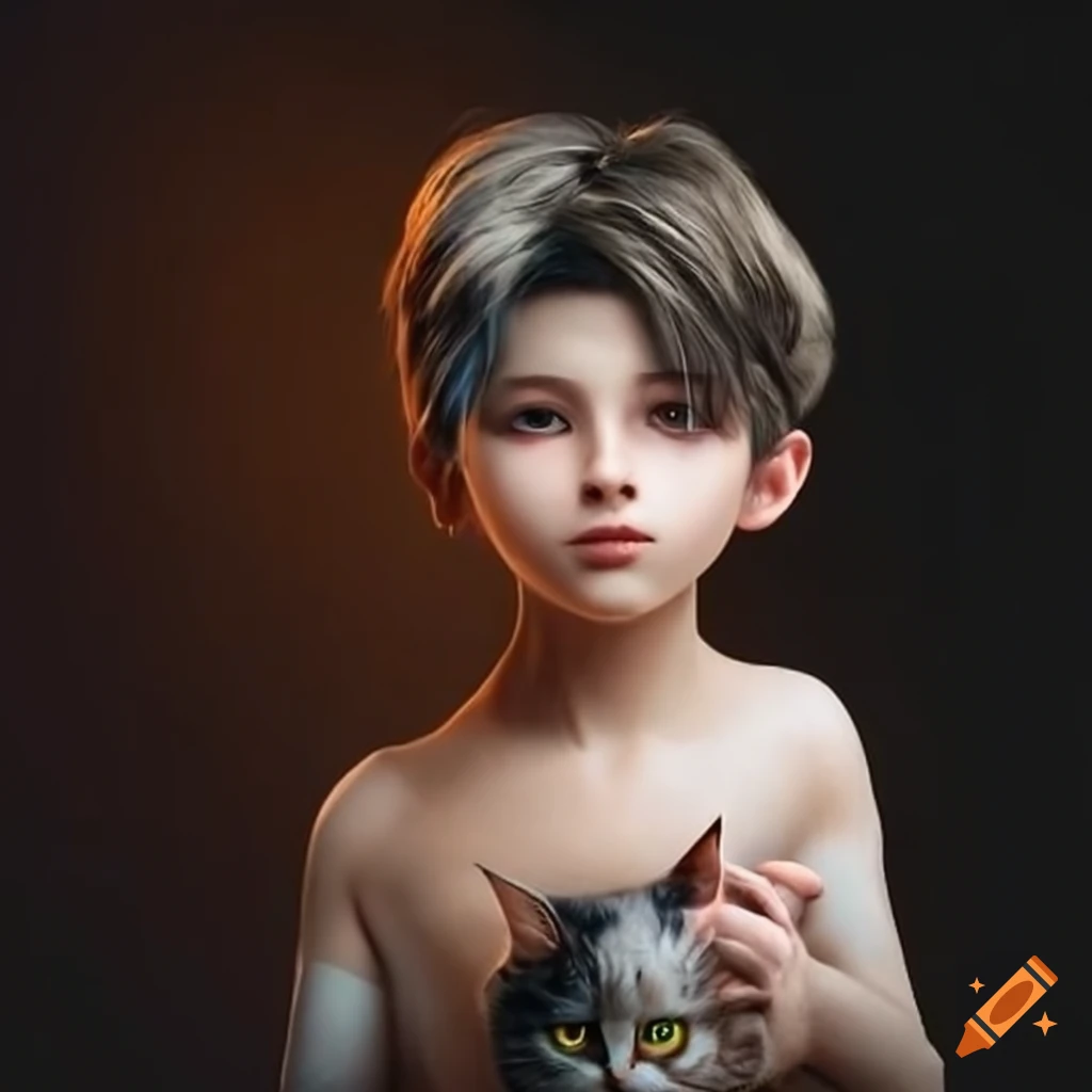 boy-with-a-cat-on-craiyon