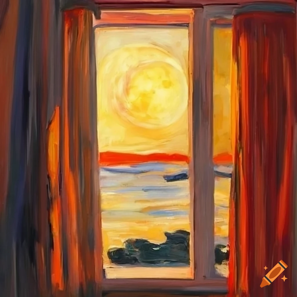 oil painting with vibrant colors and visible brush strokes