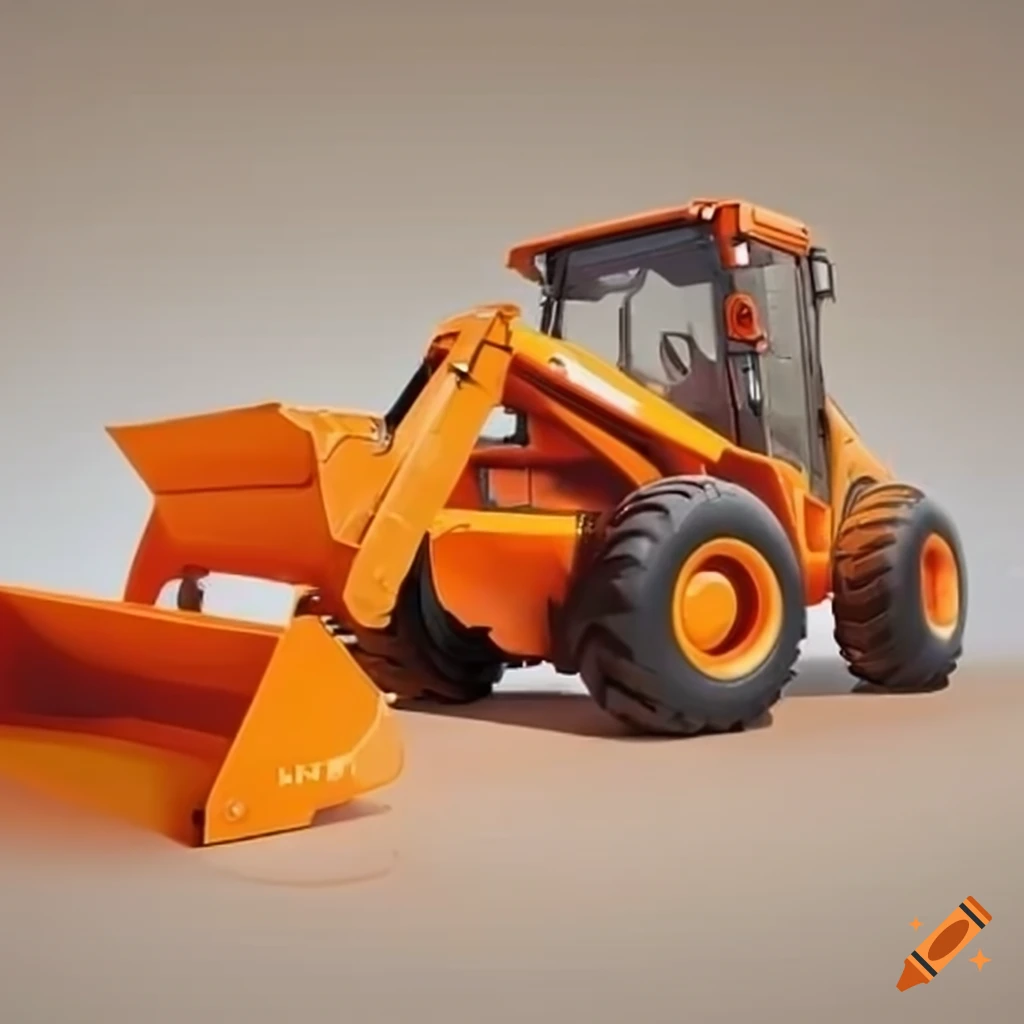 Orange loader machine on Craiyon
