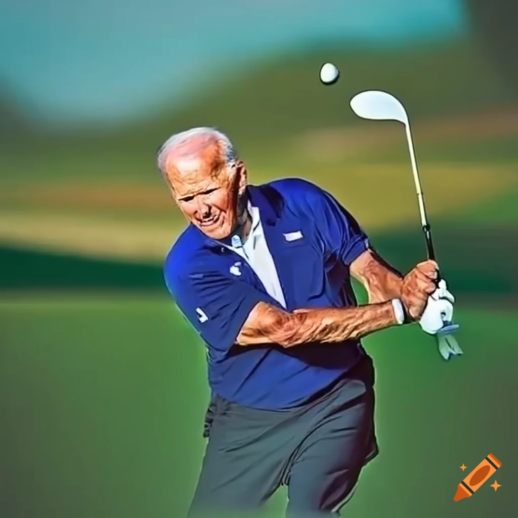 Joe biden playing golf