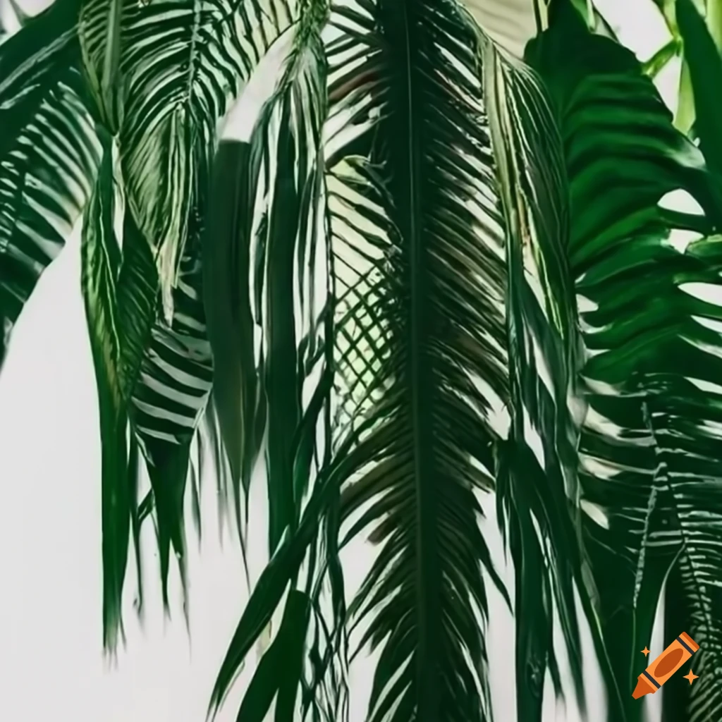 tropical plants decoration without background