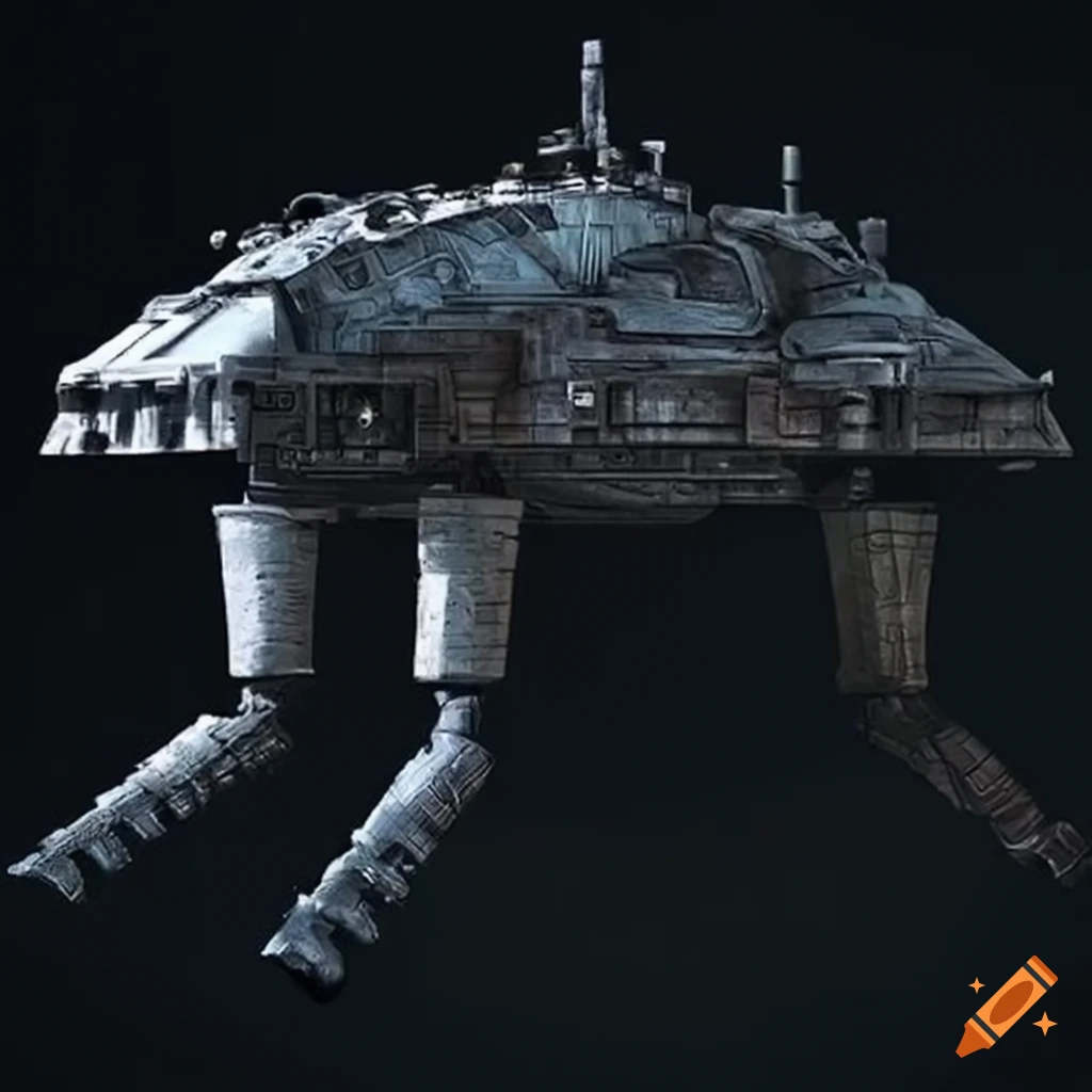 sci-fi tank with long legs like in Star Wars