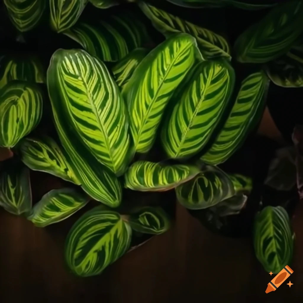calathea plant with small succulent