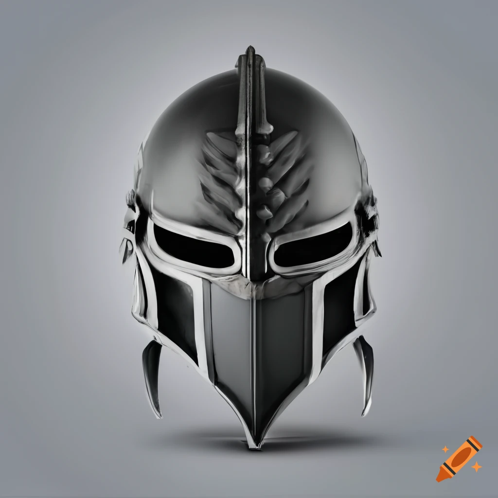black and white helmet on white background