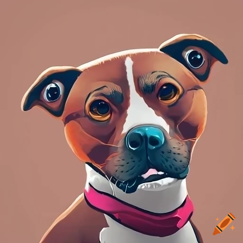 Staffordshire Terrier with Android logo
