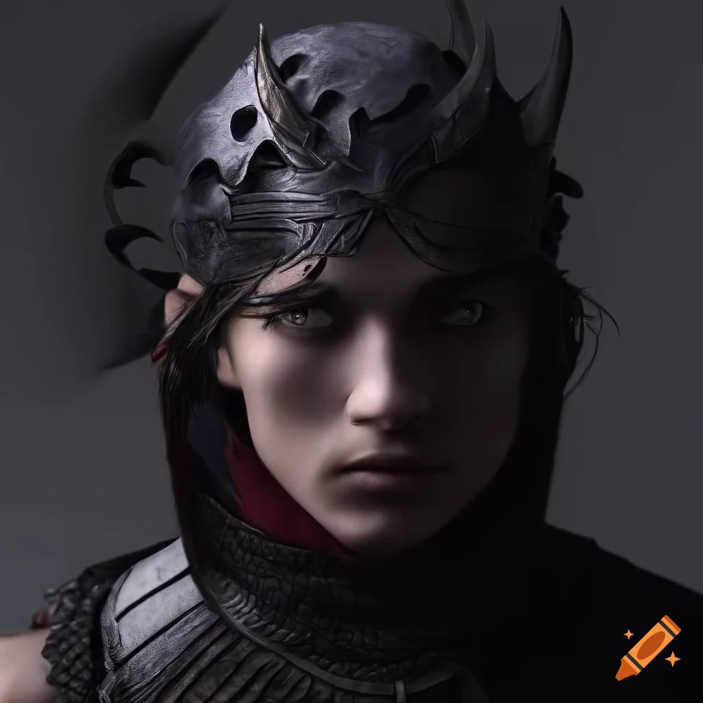male model in dragon armor