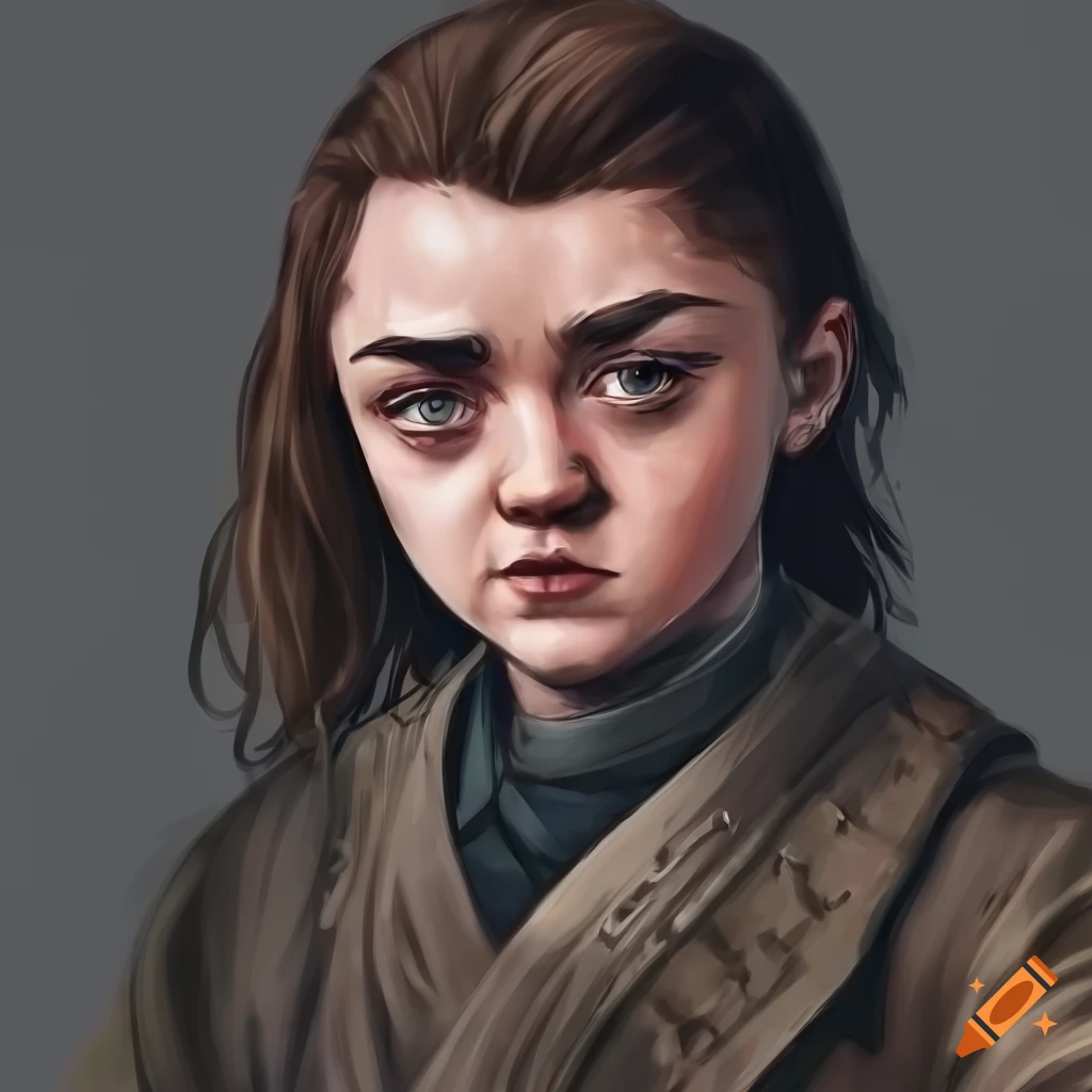 Portrait Of Arya Stark From Game Of Thrones On Craiyon
