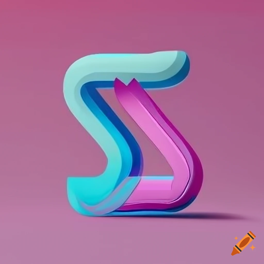 Blue and pink zig zag z brand icon on Craiyon