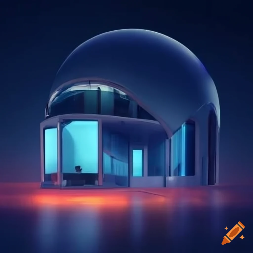 concept art of a futuristic house
