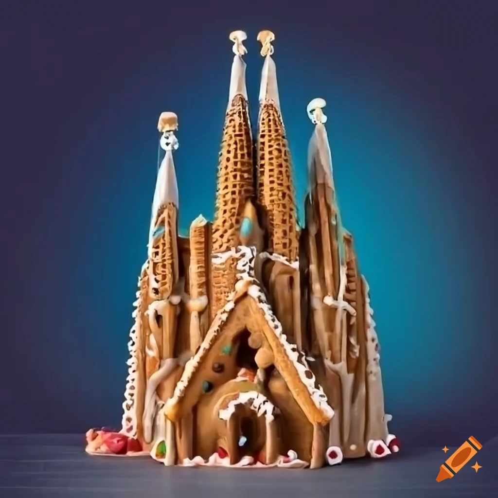 gingerbread house inspired by Sagrada Familia