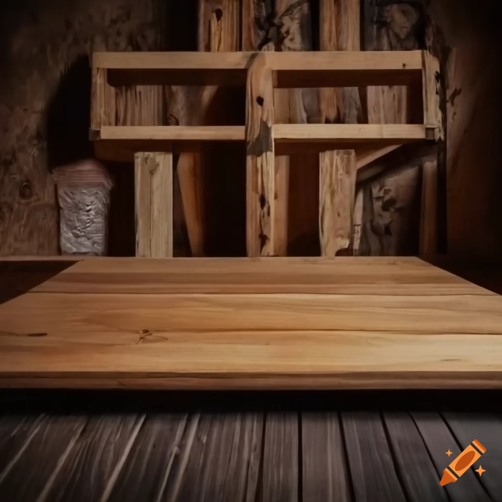 wooden scene with wide planks