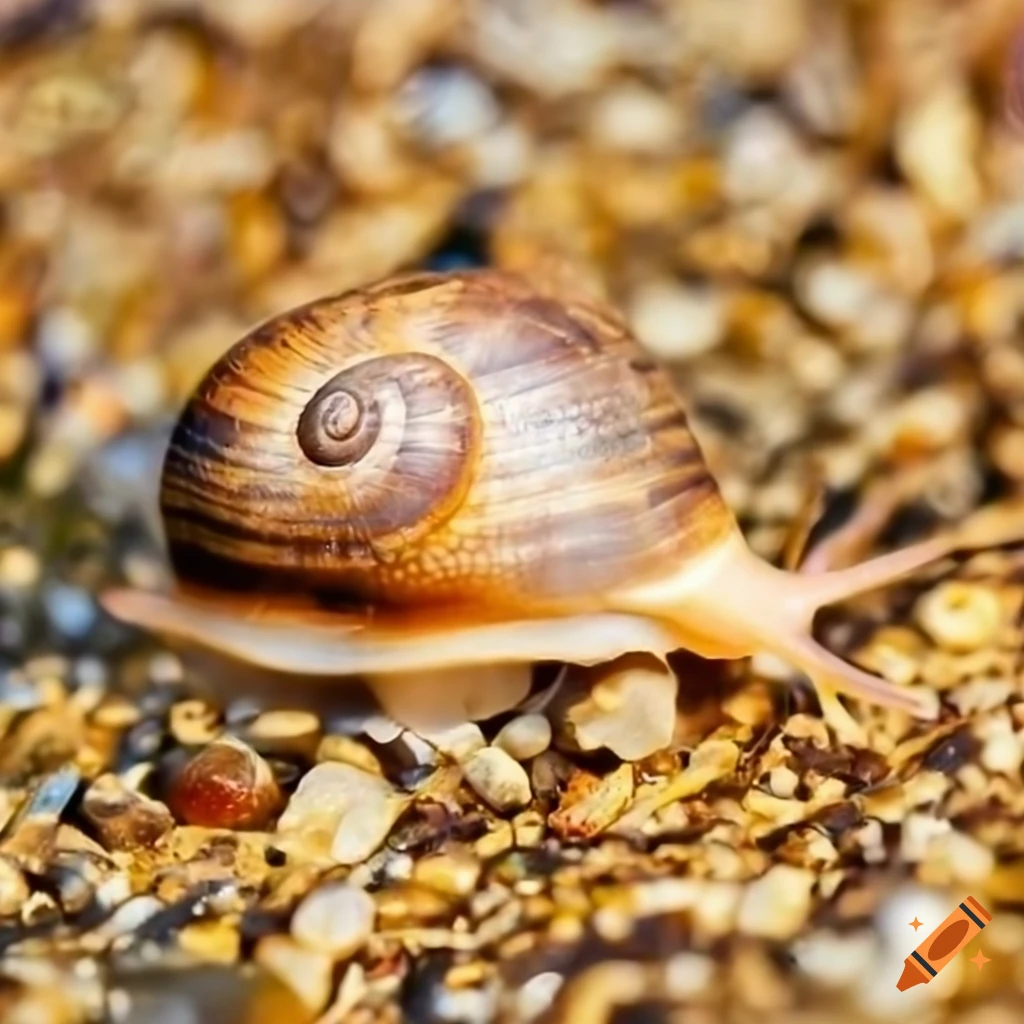 snail on the sea shore