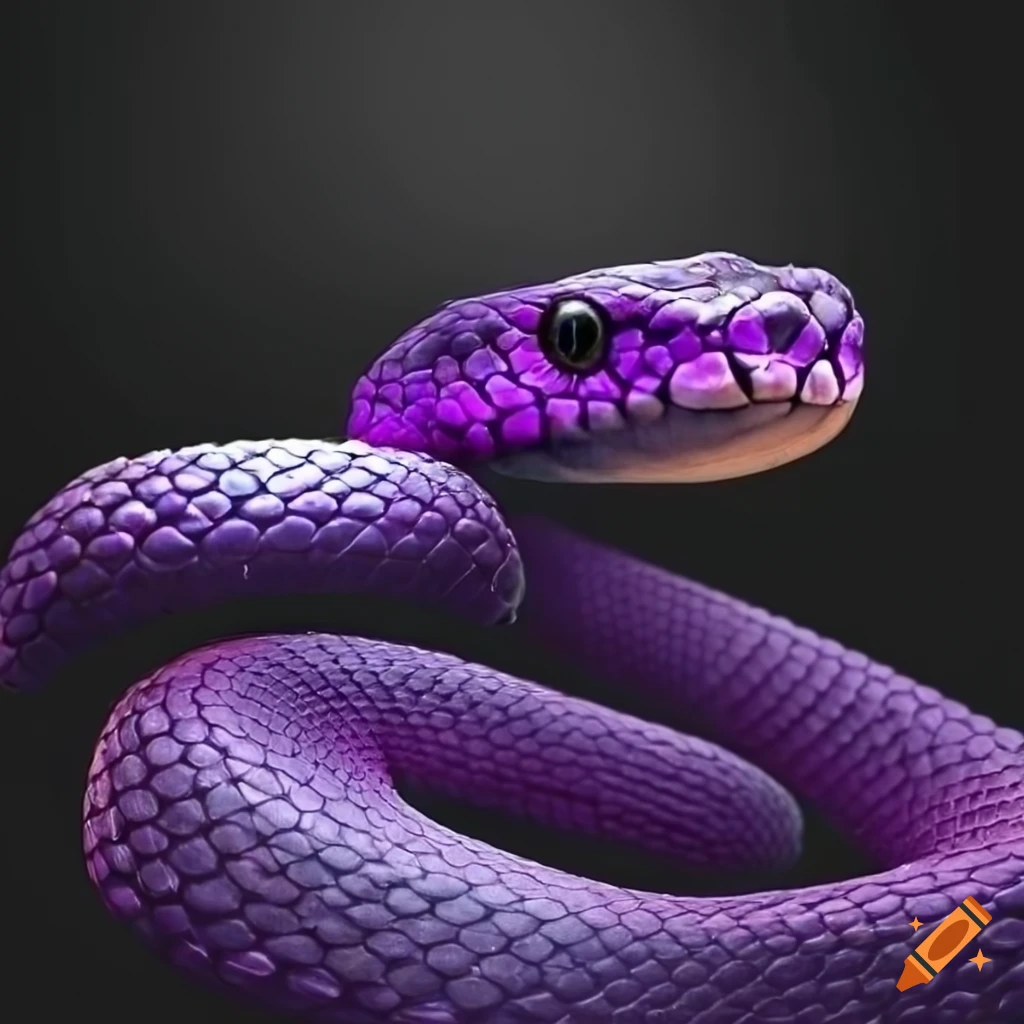 Image Of A Purple And Black Snake On Craiyon