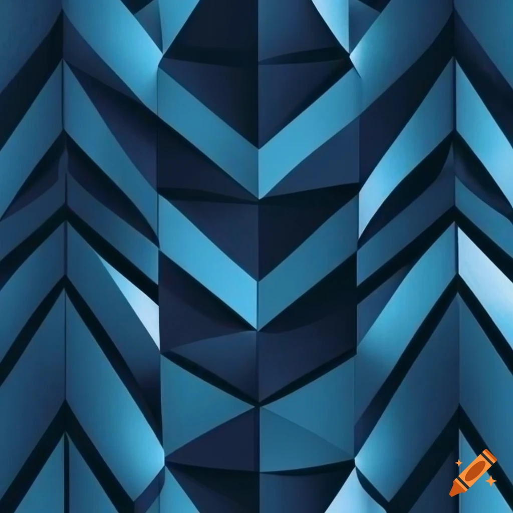 Blue geometric pattern wallpaper on Craiyon