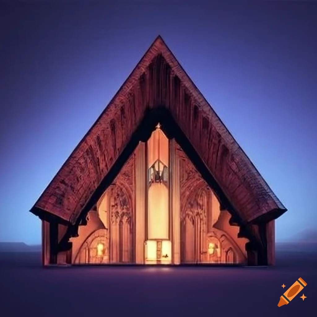 illusion of a cathedral-like cabin