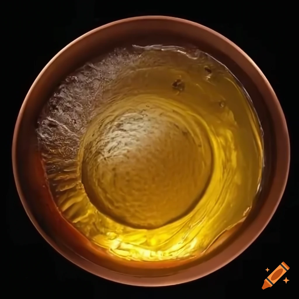 Birds eye view of hot fryer cooking oil on Craiyon