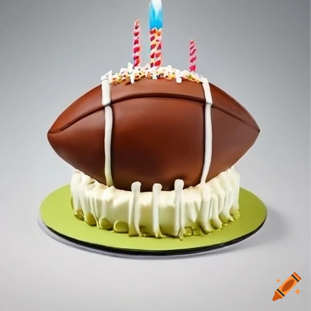 Colorful Football Birthday Cake Stock Photo - Download Image Now - Bakery,  Birthday, Birthday Cake - iStock