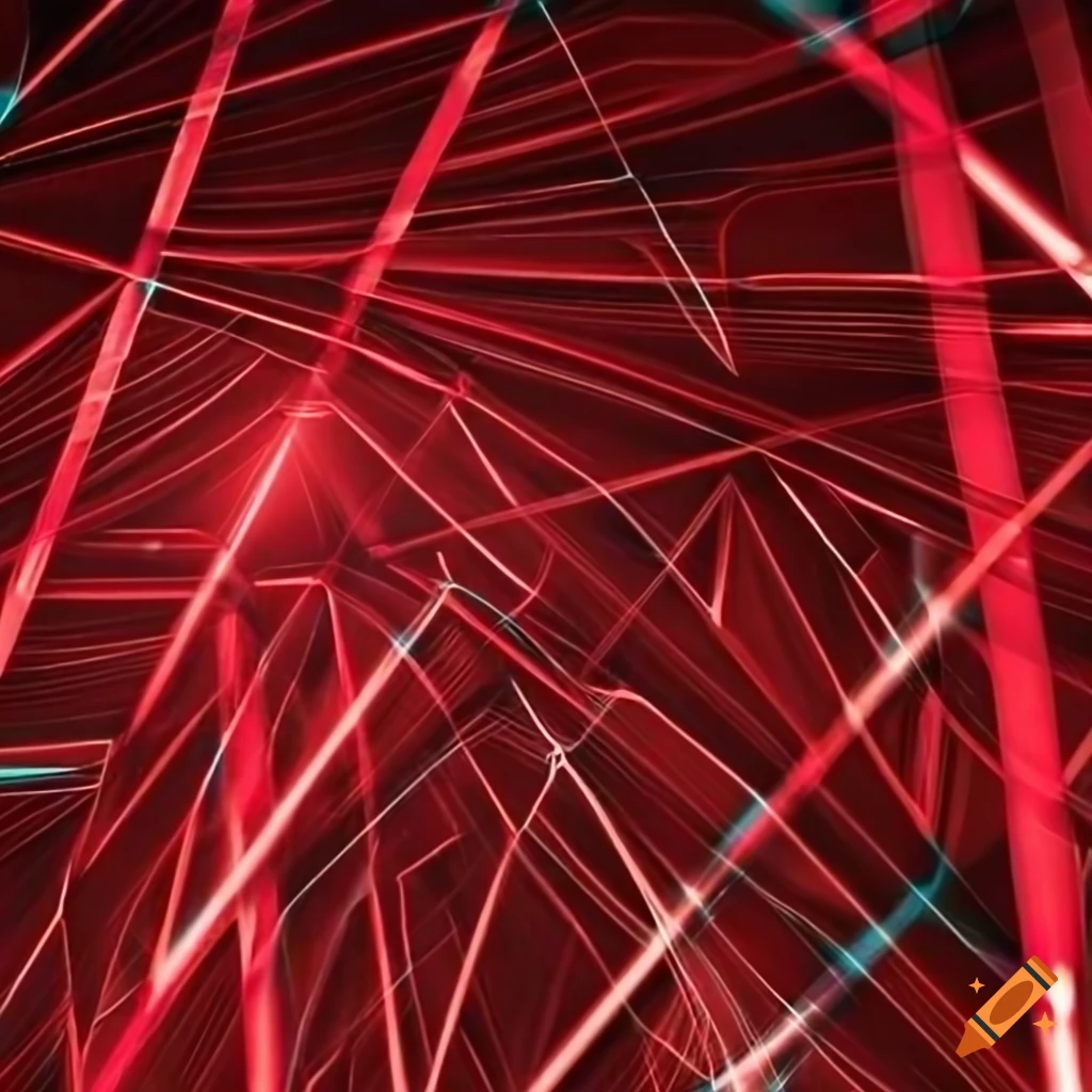 red geometric abstract with euphoric lights