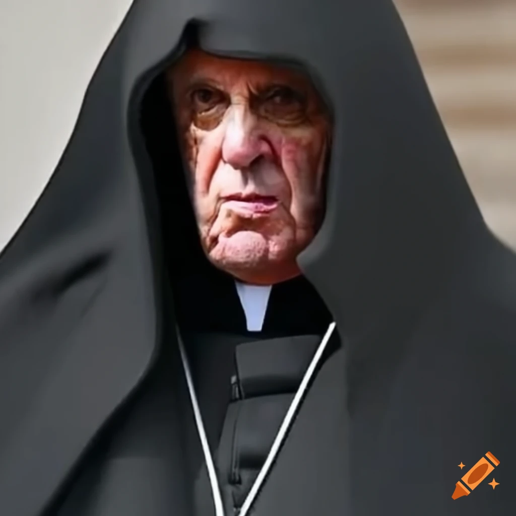 Satirical profile picture of pope francis as a sith lord