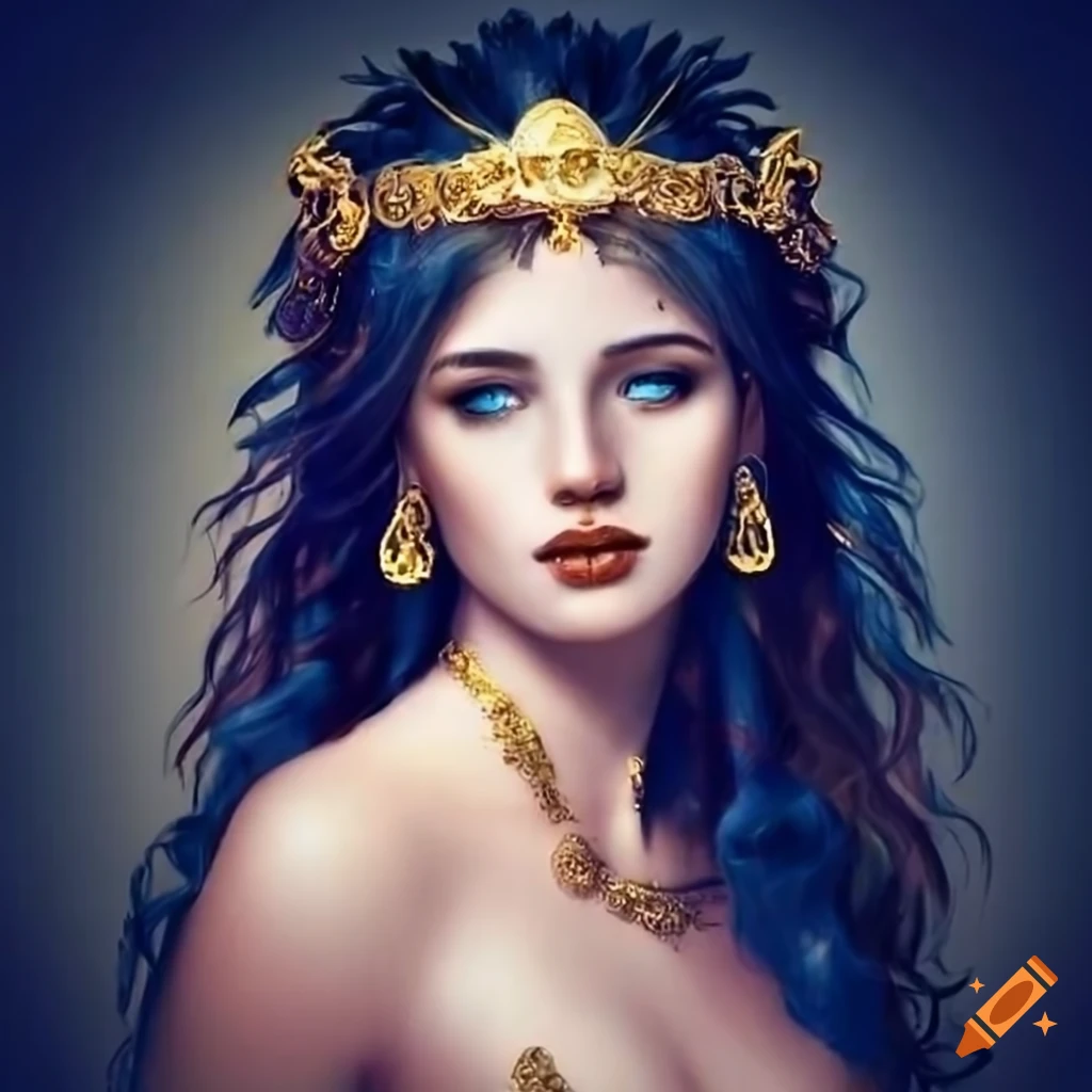 portrait of a beautiful Greek goddess