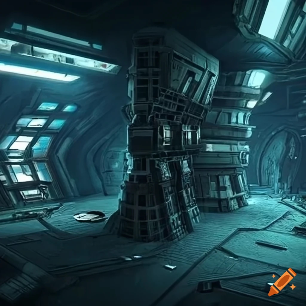 image of a futuristic underground colony