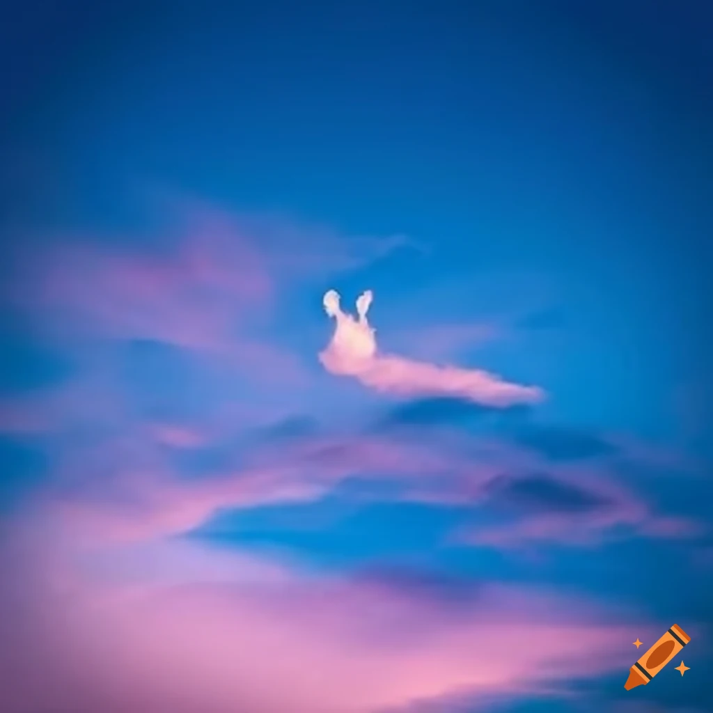sky with bunny-shaped clouds