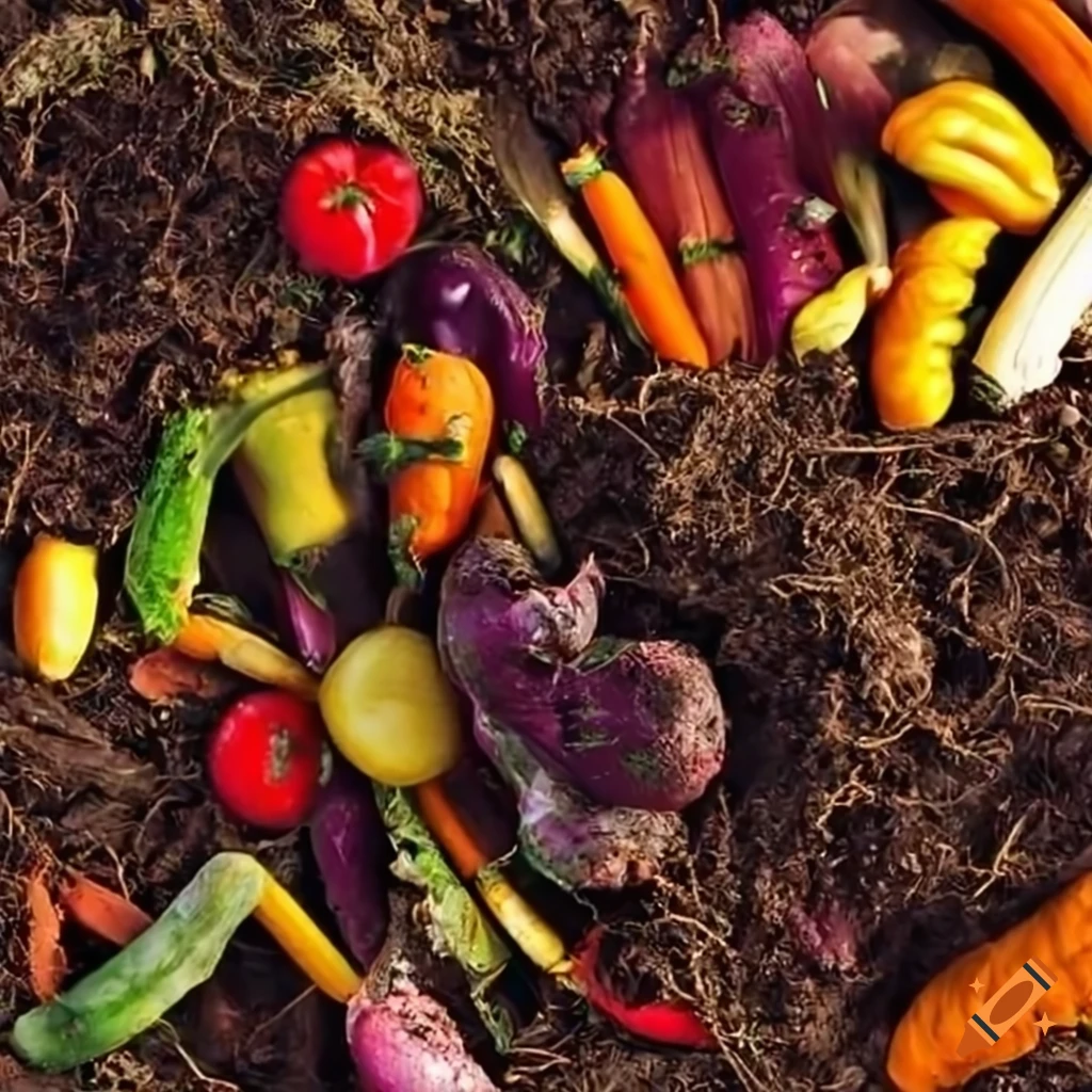 colorful organic vegetable compost