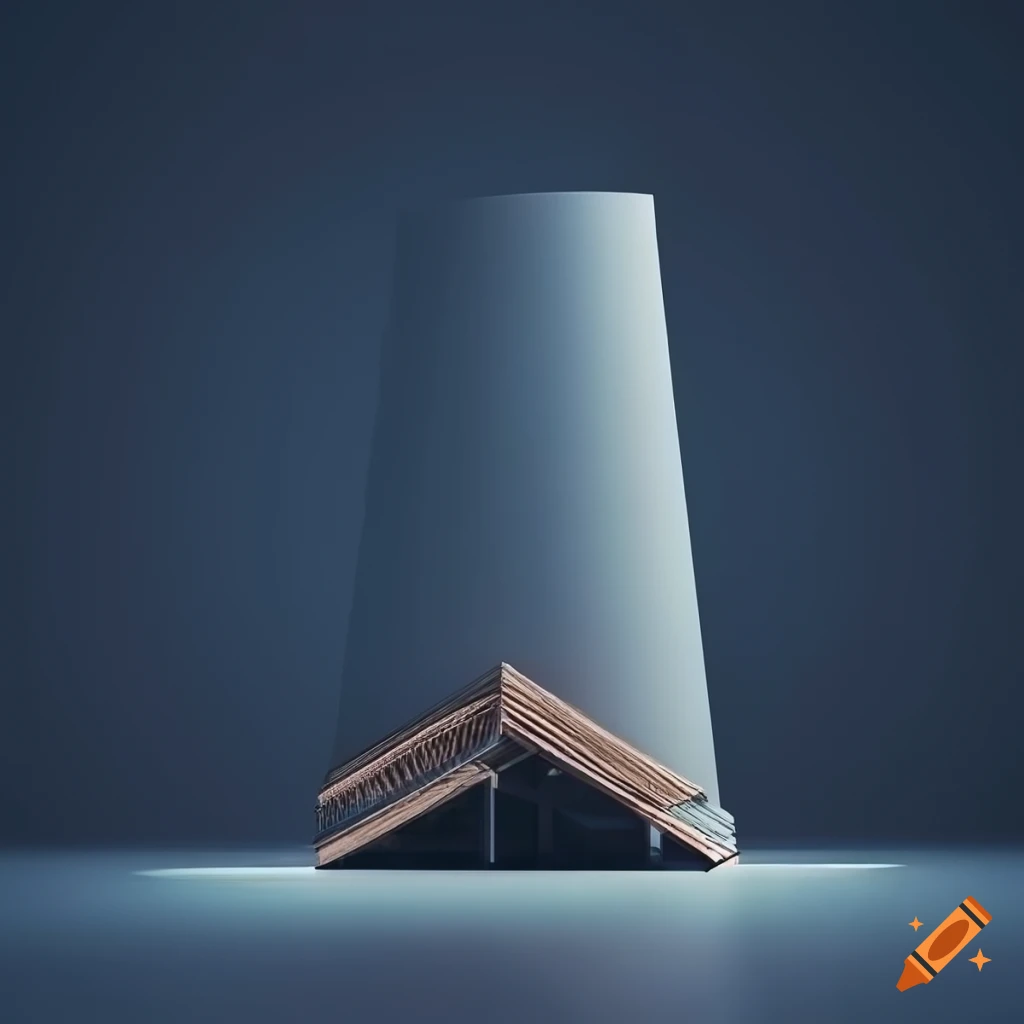 minimalist town tower cabin architecture