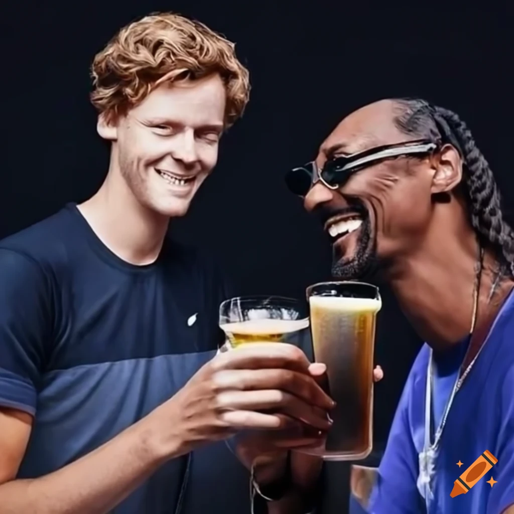 Jannik sinner and snoop dogg toasting