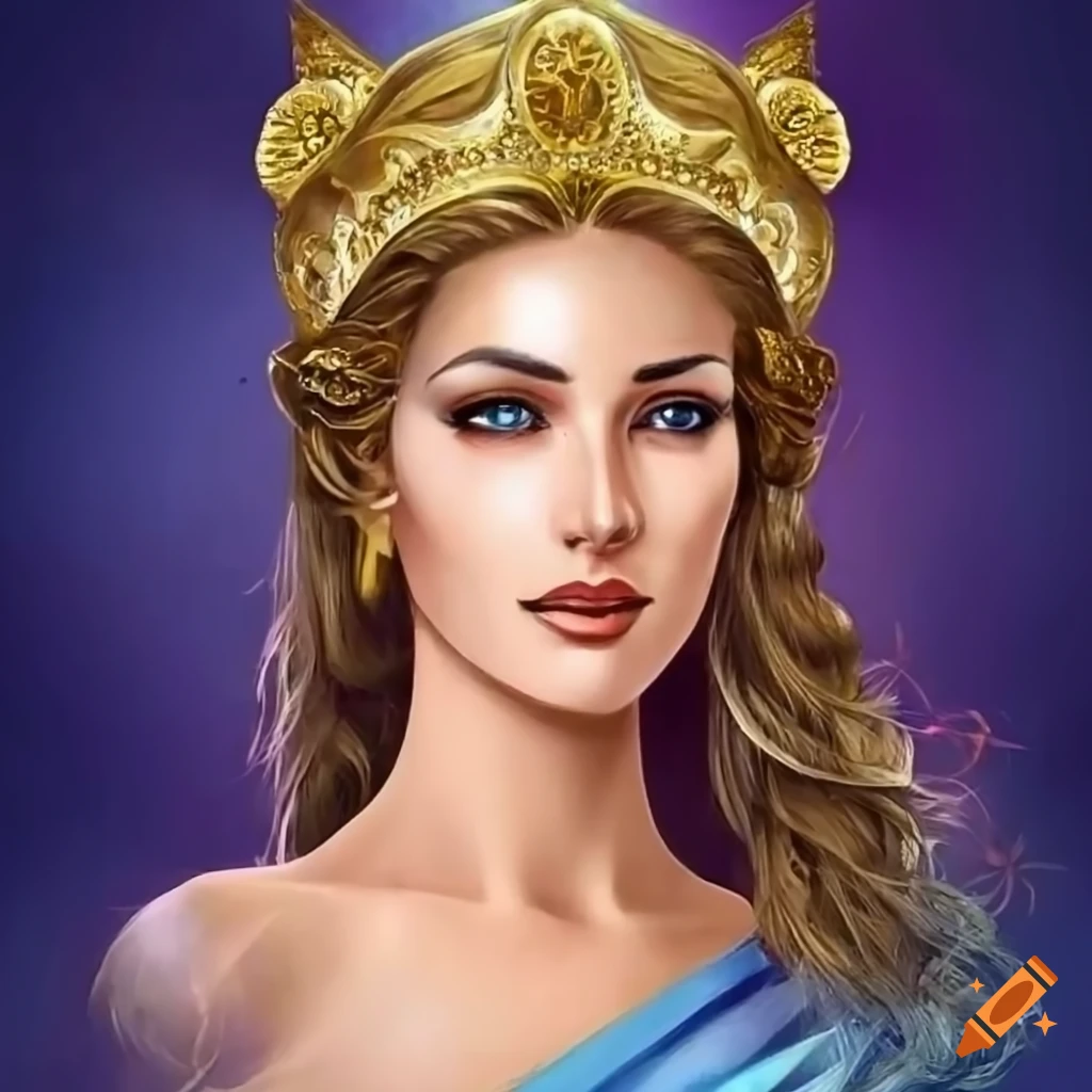 Portrait of a greek goddess on Craiyon