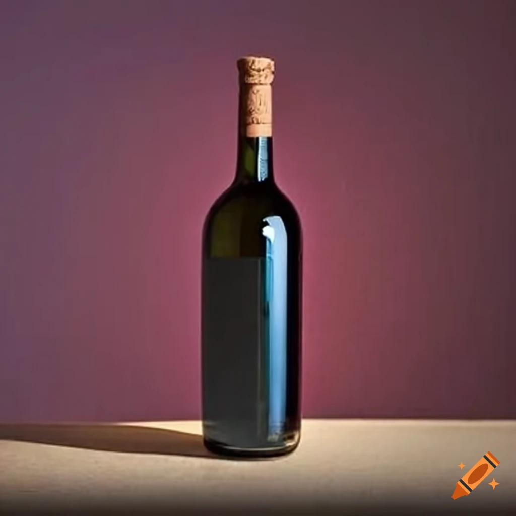 Red wine bottle with cork on Craiyon