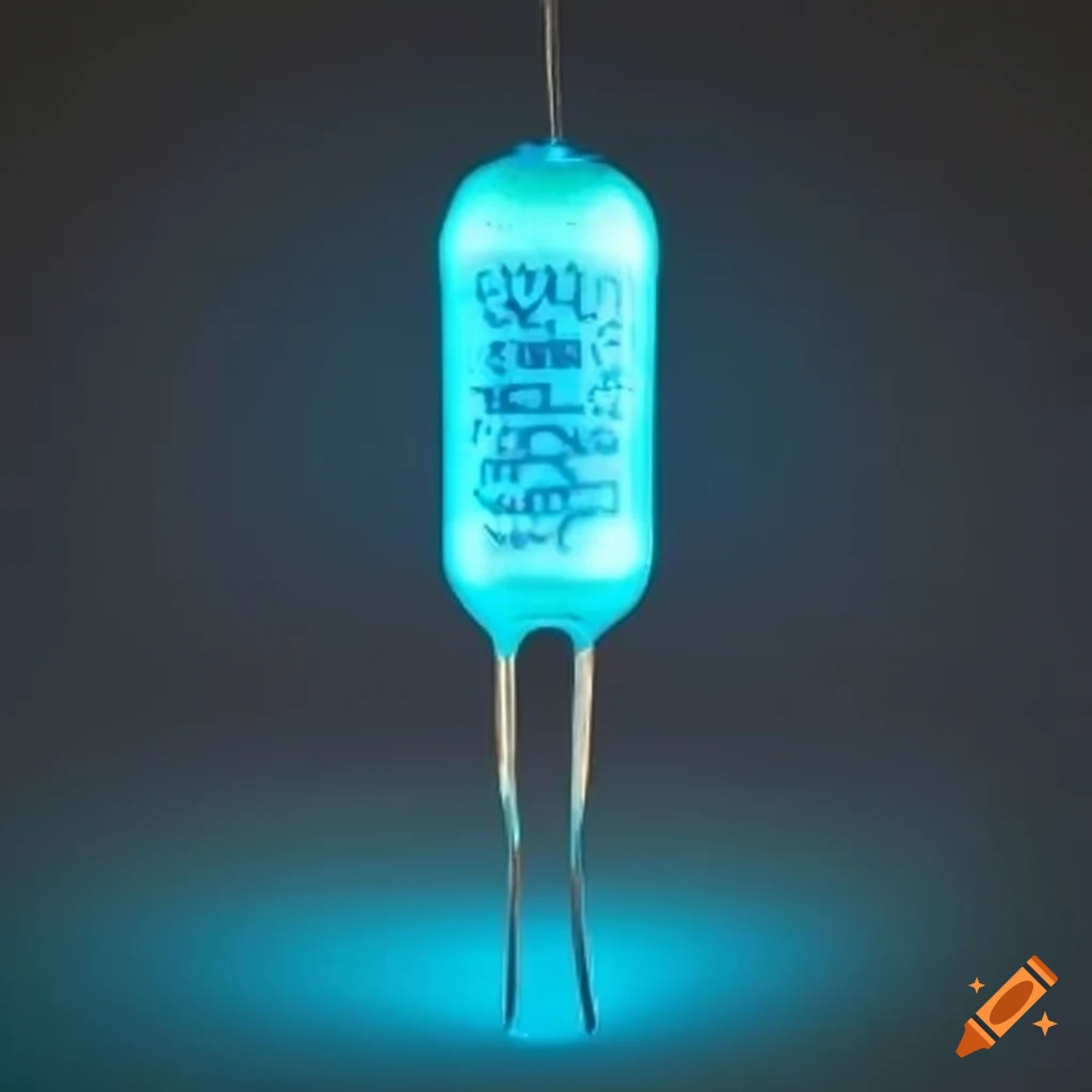 brightly glowing capacitor in a circuit