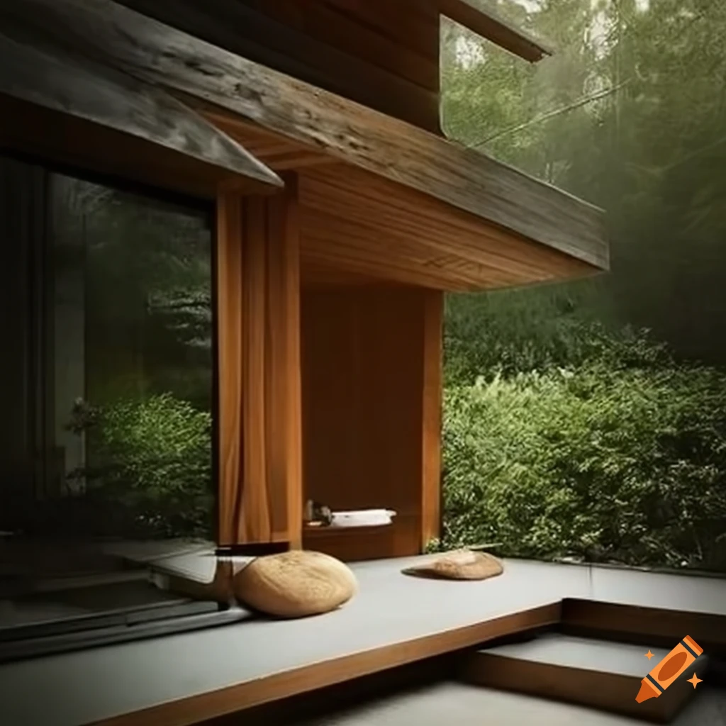 minimalist-zen-garden-in-a-cabin