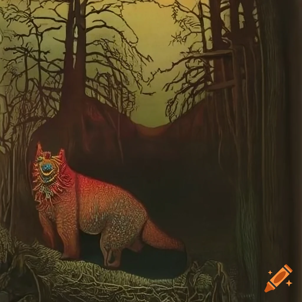 Colorful fantasy artwork of a jungle landscape on Craiyon