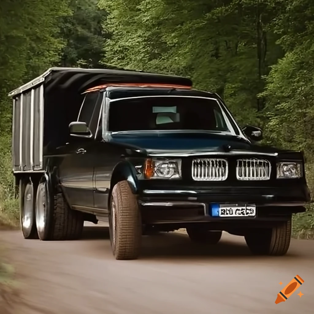 Bmw 10 series truck with large wheels on Craiyon