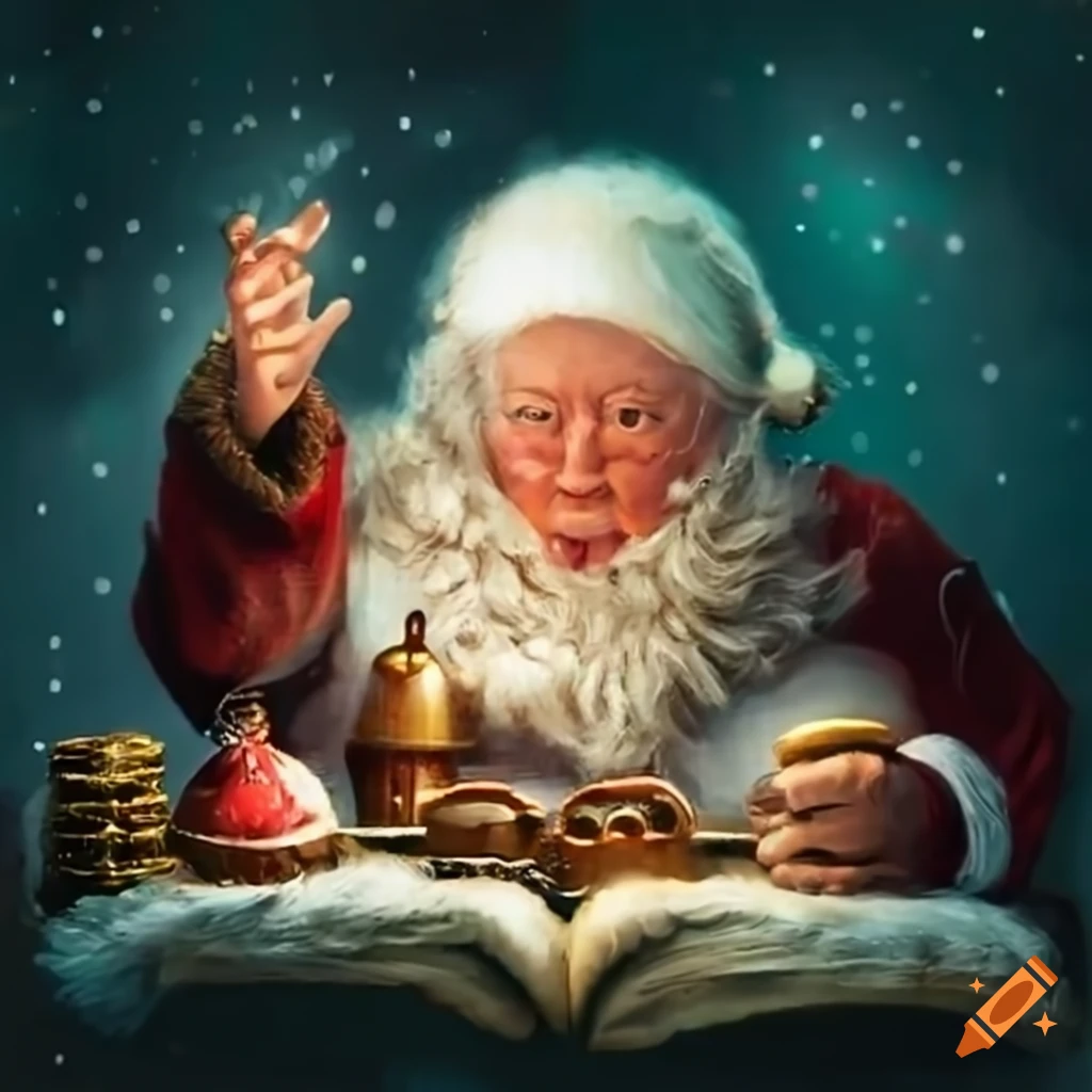 reflection of a Christmas carol goal log