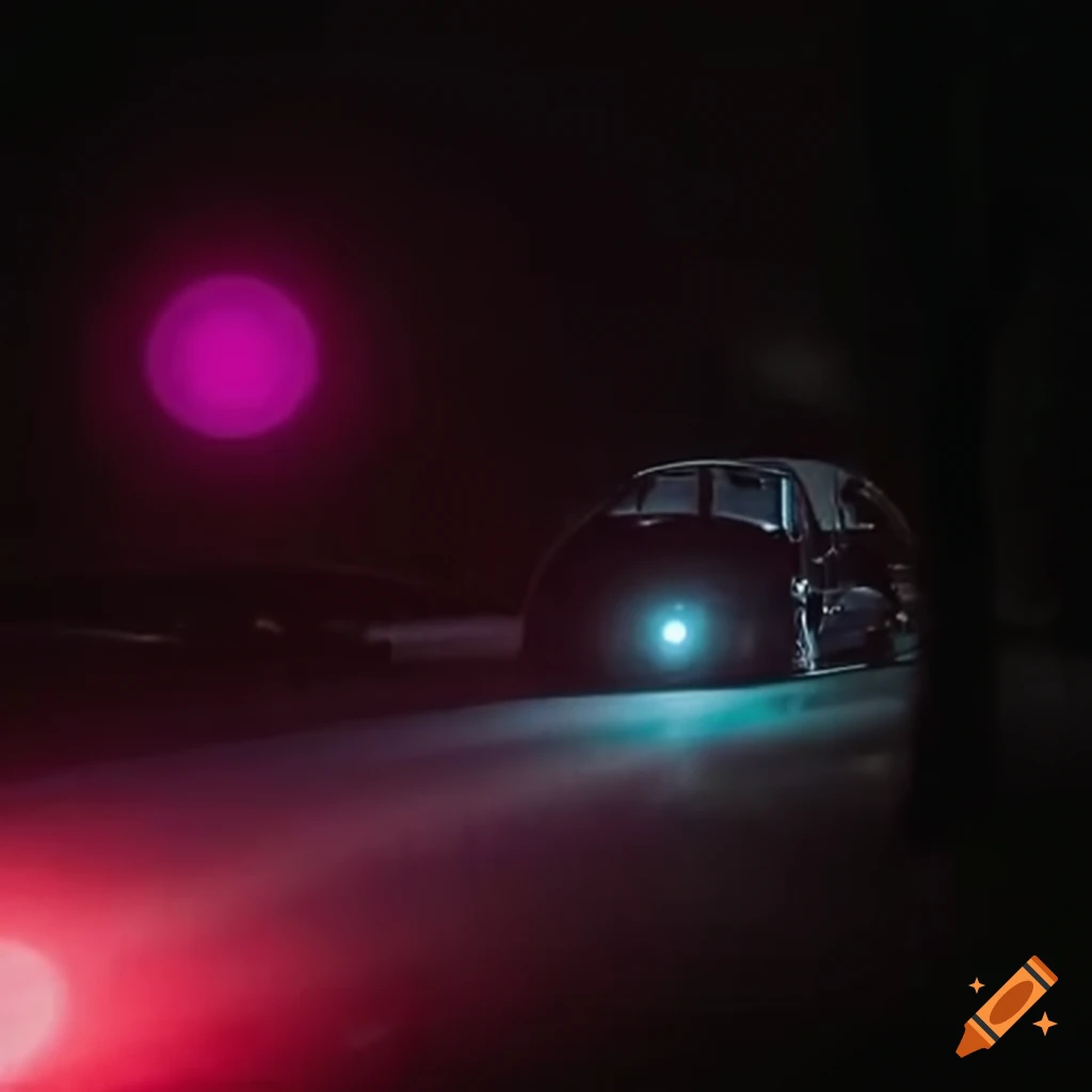haunted car driving in the city