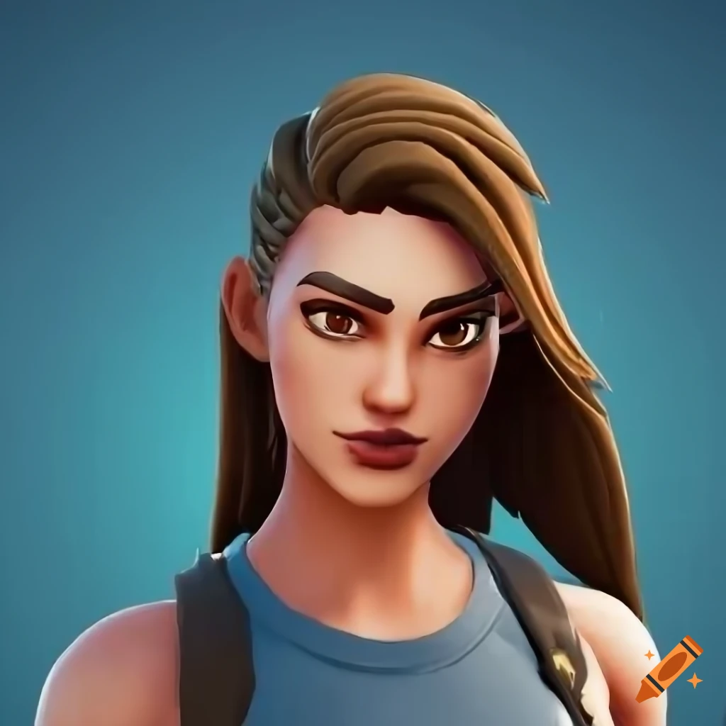 3d Female Fortnite Skin With Brown Hair And Brown Eyes On Craiyon 