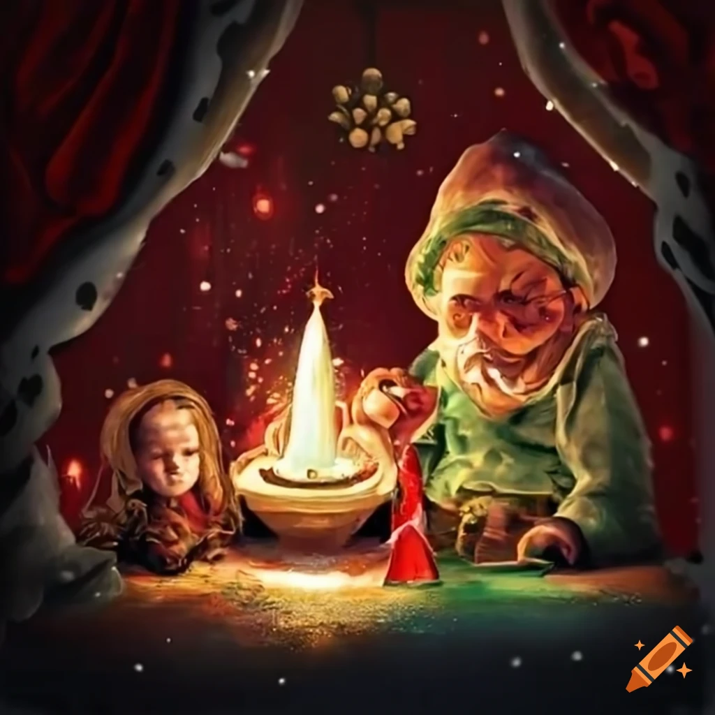 reflection of a Christmas carol goal log