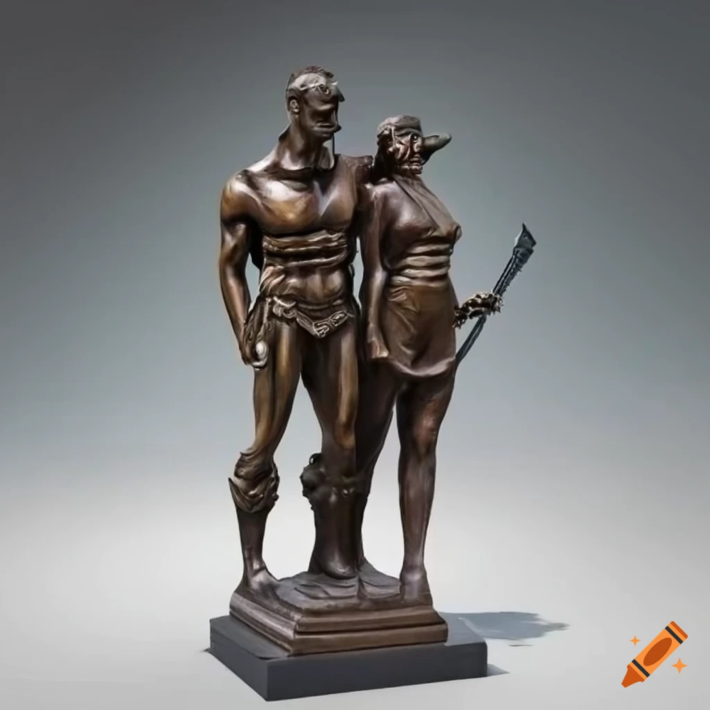 Statue of brave security officers on Craiyon