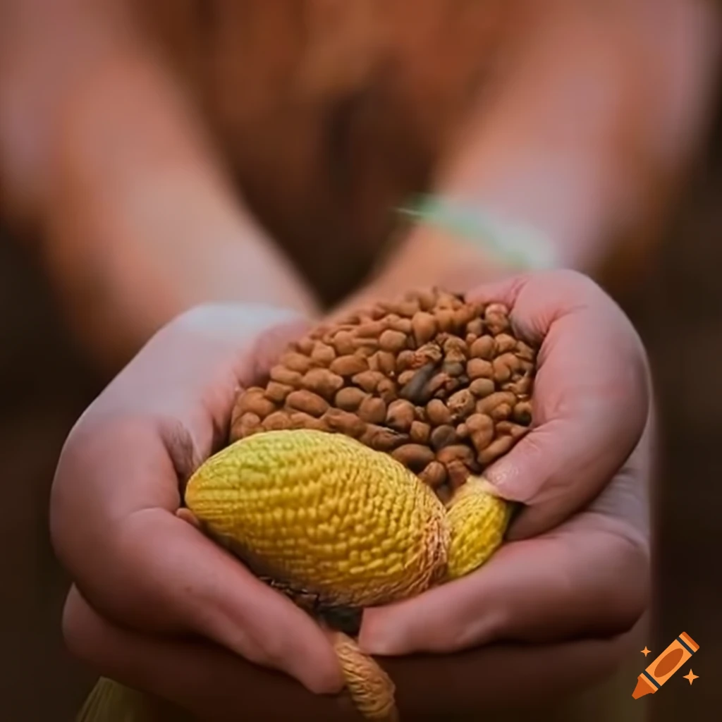 close-up of hands nurturing crops